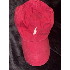 polo ralph lauren baseball cap Red With White Logo (2H)